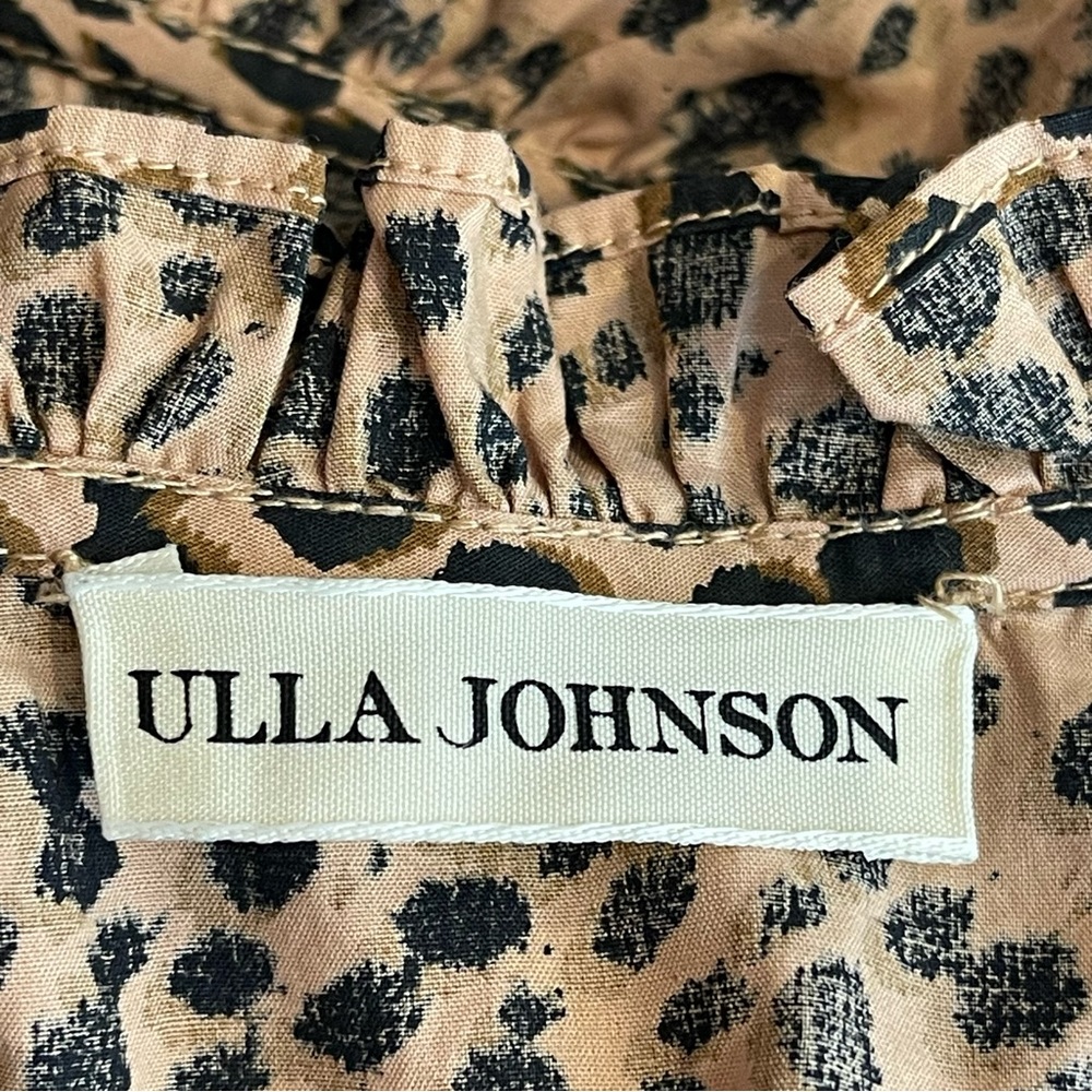 Ulla Johnson Cheetah Print Camille Midi Dress Sz. 4 - Picture 12 of 13